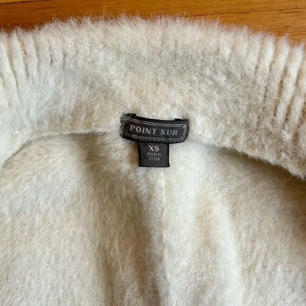 J. Crew Point Sur Fuzzy Cardigan Jacket, Ivory. Size XS.